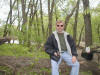Me at "Dead Road Bed Cache", in Chain Lakes Parks IA, a very nice place!  30 April 2005