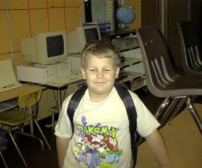 Daniel, the first day in 2nd Grade