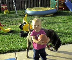 Sianna playing ball