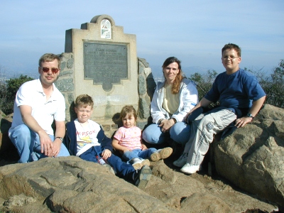 On the top of Cowles Mountain!  16 Feb 03