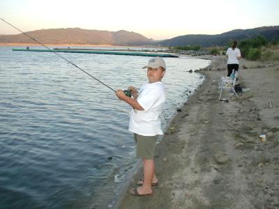 Daniel Fishing at Lake Henshaw - July 2001