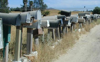 MailBoxes in Ramona CA - July 2001