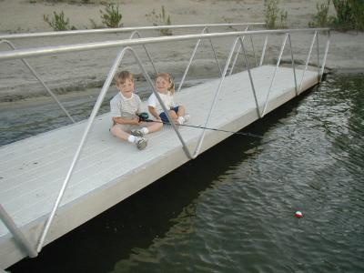 Nathan & Sianna fishing at Lake Henshaw - July 2001