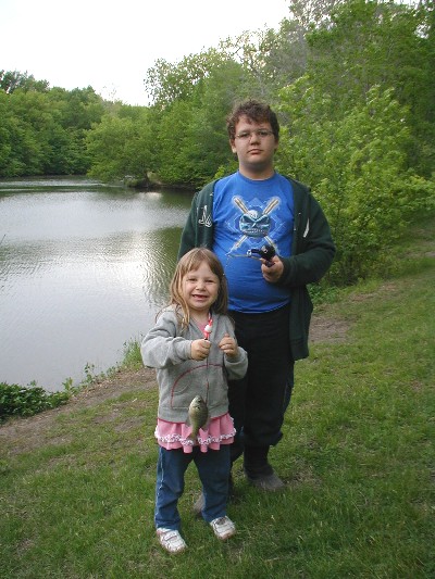 Sianna & Daniel with their fish