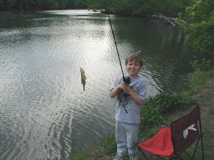 Nathan with his big fish