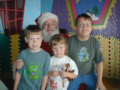 Nathan, Sianna & Santa, 15 December 2002