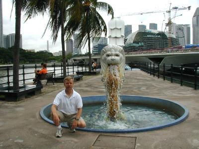Me in Singapore by the "Little MerLion"